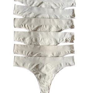 Women's Seamless Thongs Underwear Nylon/Spandex.Pack of 6. Size S
